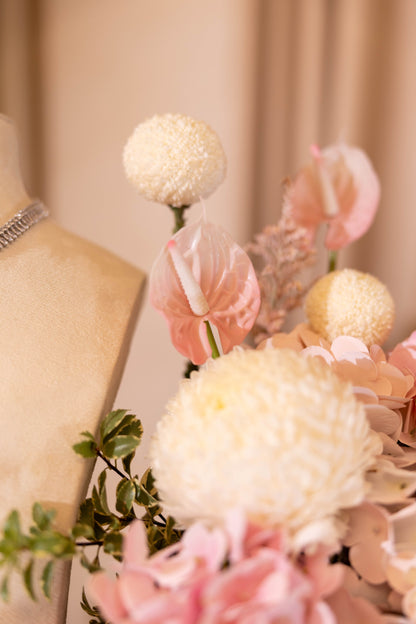 HOOR & GHADER Blush Draped Floral Installation - Luxury