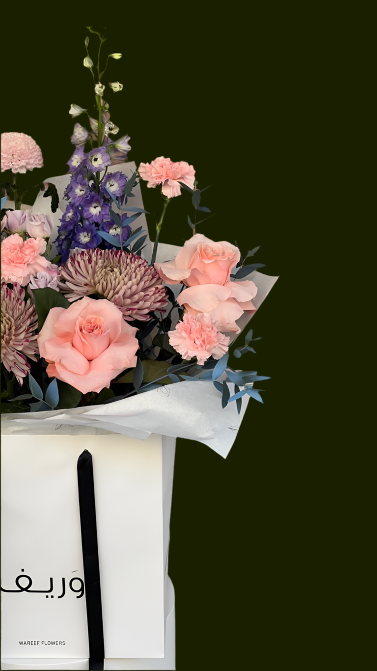 Celestial Charm – Handbag Floral Arrangement
