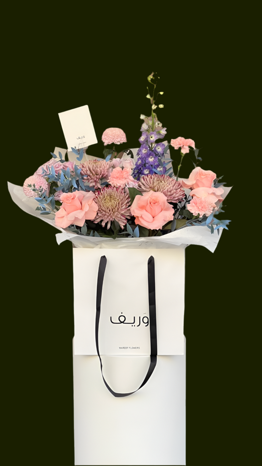 Celestial Charm – Handbag Floral Arrangement