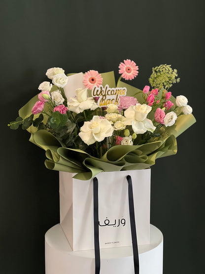 Blush Meadow Hand Bag Arrangement