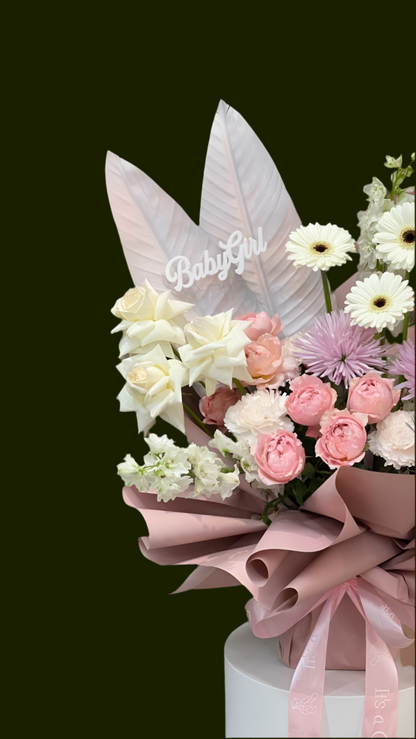 Pink Whisper – Baby Girl Bouquet