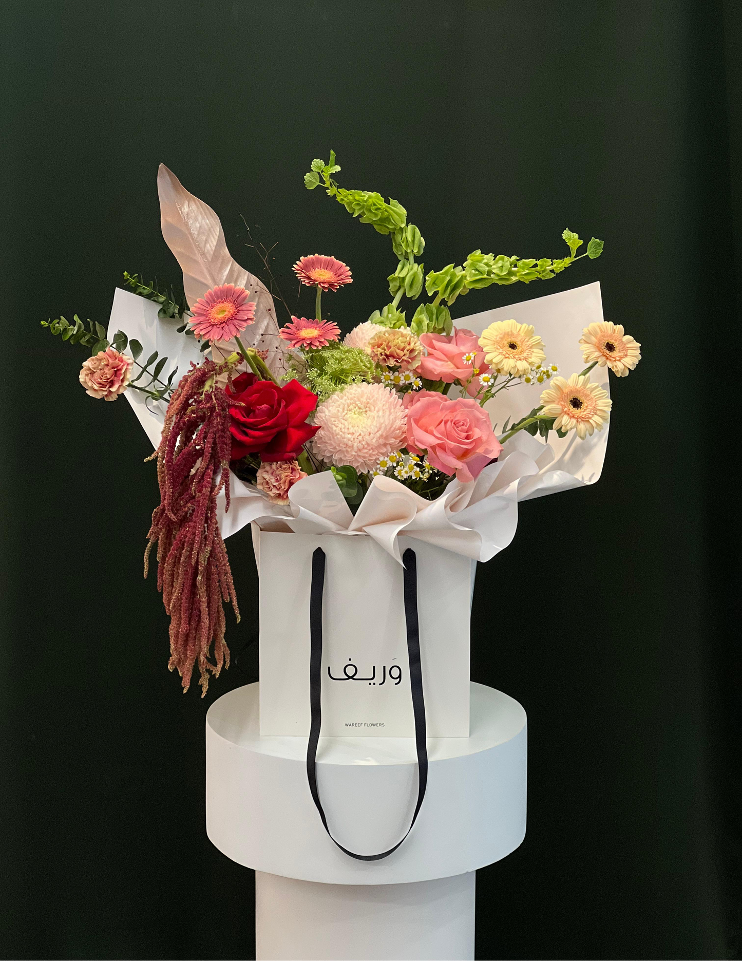 Blushing Garden Hand Bag Arrangement