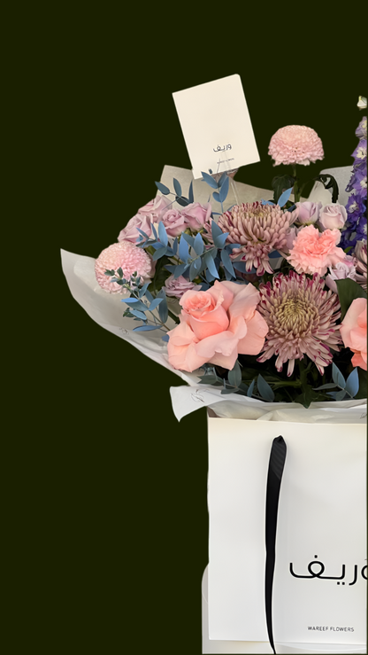 Celestial Charm – Handbag Floral Arrangement