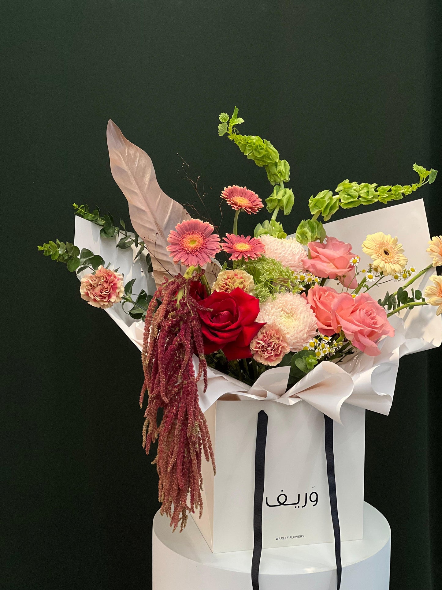 Blushing Garden Hand Bag Arrangement